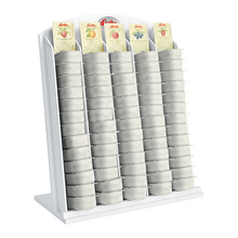 Lade das Bild in den Galerie-Viewer, „Weiße Linie“ Aufsteller für 28 g Minigläser bzw. 14 g und 25 g Portionsbecher