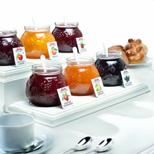 Lade das Bild in den Galerie-Viewer, „Weiße Linie“ Aufsteller Stufenlösung für 6 x 640 g Dekorgläser