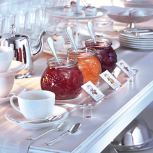 Lade das Bild in den Galerie-Viewer, „Transparente Linie“ Aufsteller für 3 x 640 g Dekorgläser