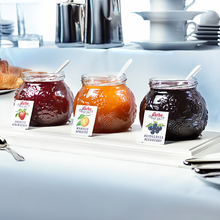 Lade das Bild in den Galerie-Viewer, „Weiße Linie“ Aufsteller für 3 x 640 g Dekorgläser