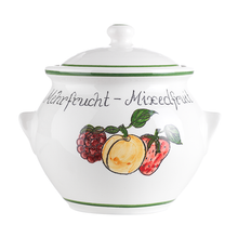 Lade das Bild in den Galerie-Viewer, Keramiktopf 0,5 l mit Motiv inkl. Deckel