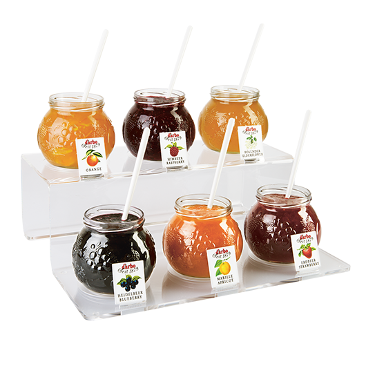 Transparent Tiered Display For 6 Ceramic Pots Darbo Shop transparent-tiered-display-for-6-ceramic-pots-darbo-shop